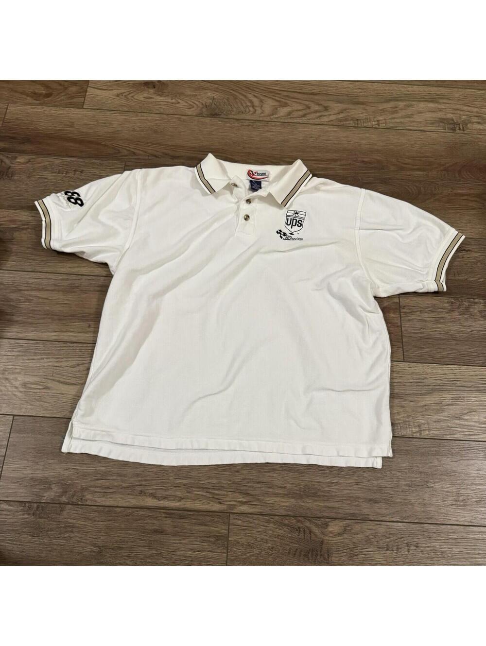 Vintage Y2K Nascar Racing UPS Dale Jarrett Polo Shirt